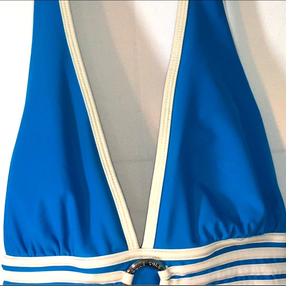 One piece bathing suit blue size 8